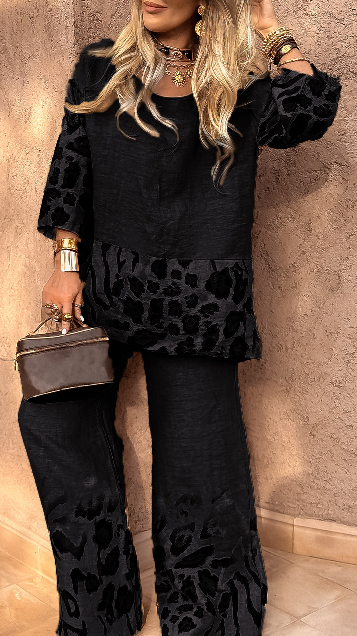 Aislinn | Leopard Print Casual Set