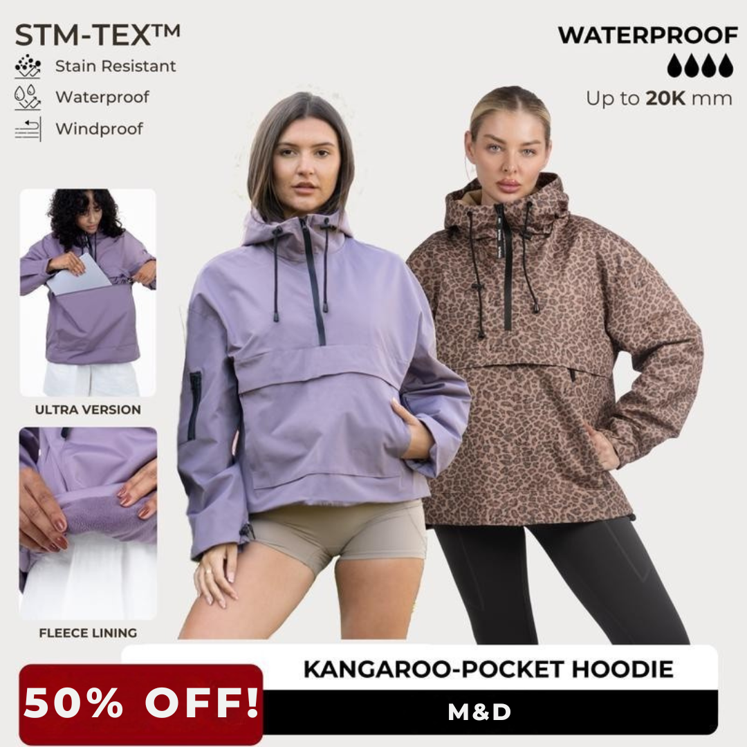 M&amp;D™ - Abrigo impermeable con capucha de gran tamaño