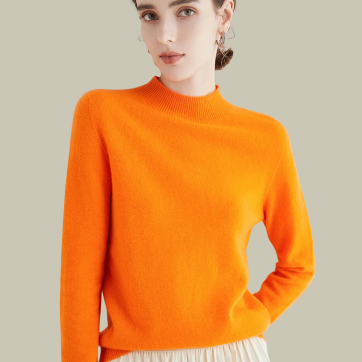 Women’s High Neck Slim Fit Merino Wool Sweaters