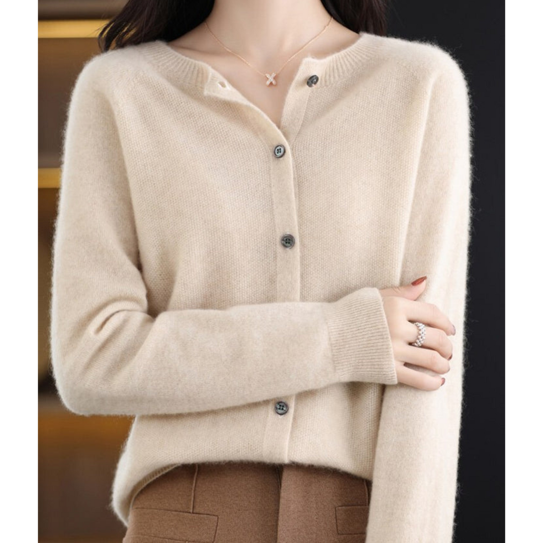 Women’s Long Sleeve Classic Button Merino And Wool Sweaters