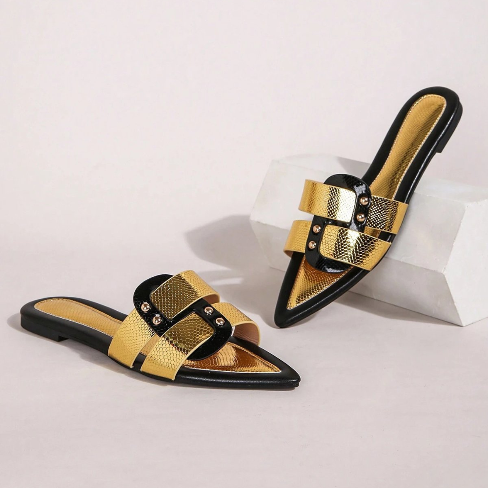 Sandalias planas puntiagudas elegantes Albara