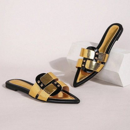 Sandalias planas puntiagudas elegantes Albara