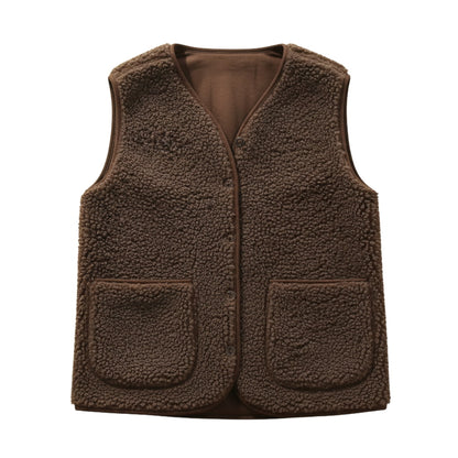 Women’s Spring Casual Warm Sherpa Vest