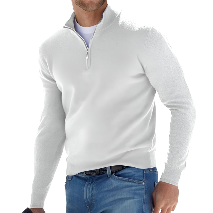Suéter con media cremallera para hombre