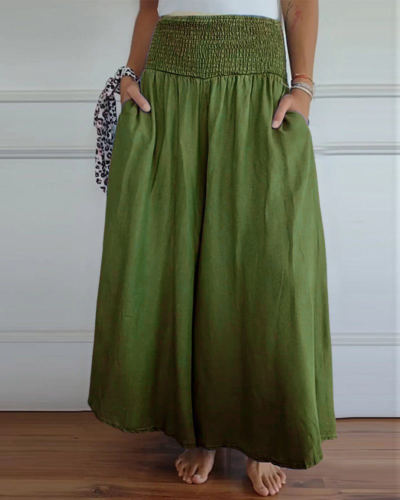 Pantalones cómodos de pierna ancha