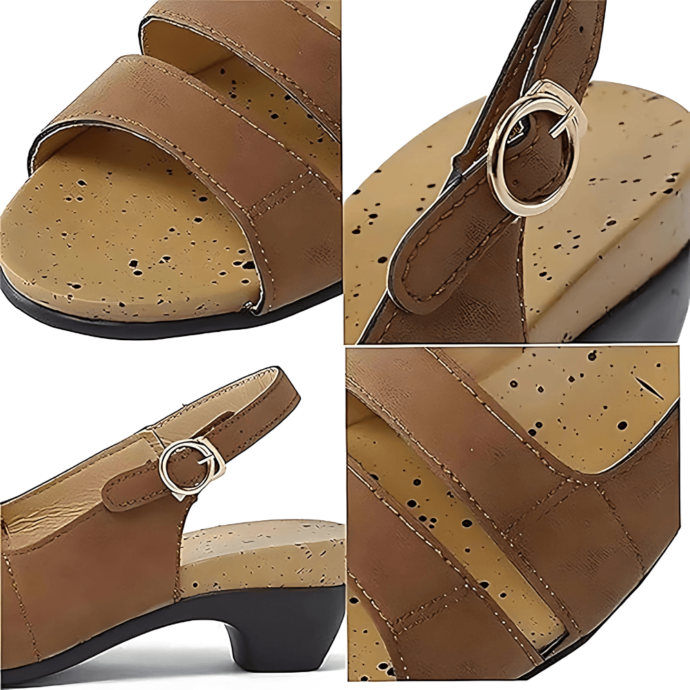 Sandalias Nerola Peep Toe con tira en el talón