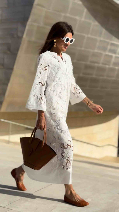 Luana | Elegant Lace Midi Dress