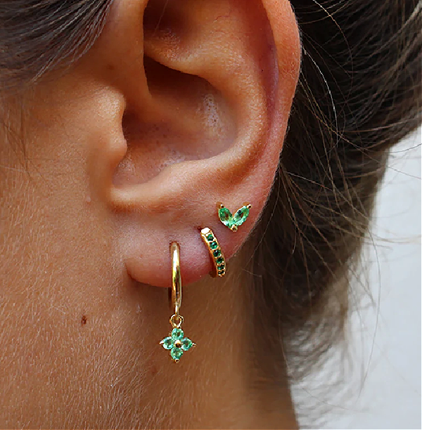 Mixed Stud Hoop Set