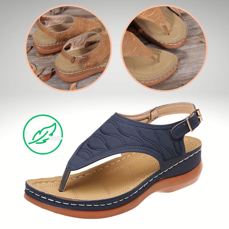 Sandalias de cuña bordadas Tuscany para mujer