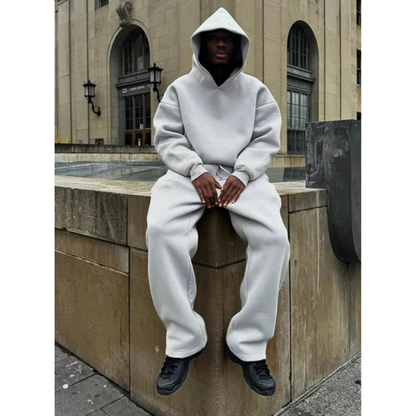 Men’s Minimal Hooded Sweater Set