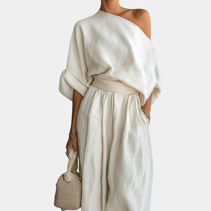 Helena | Off-Shoulder Top and Tapered Pants