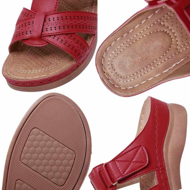 Sandalias ortopédicas de cuña baja Corsica