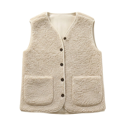 Women’s Spring Casual Warm Sherpa Vest