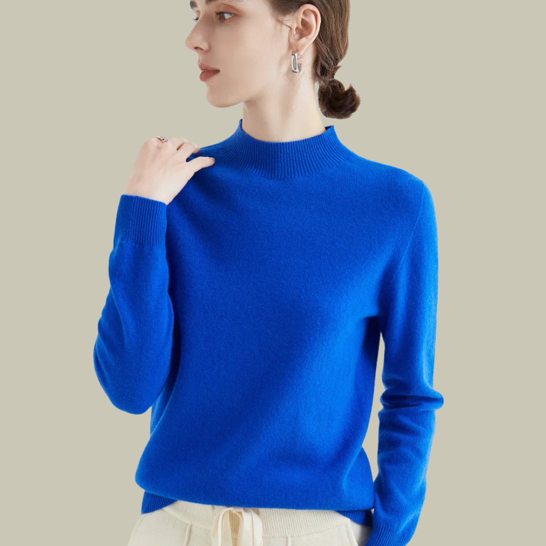 Women’s High Neck Slim Fit Merino Wool Sweaters