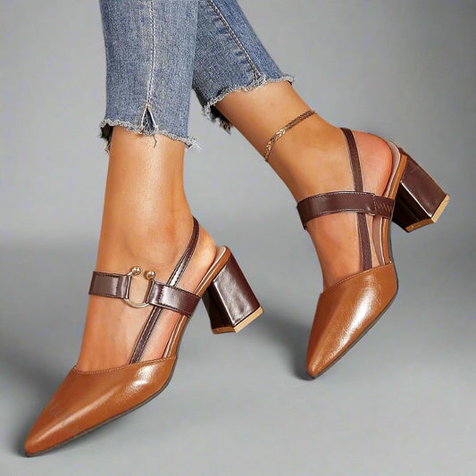 GRACE REAL LEATHER HEELS