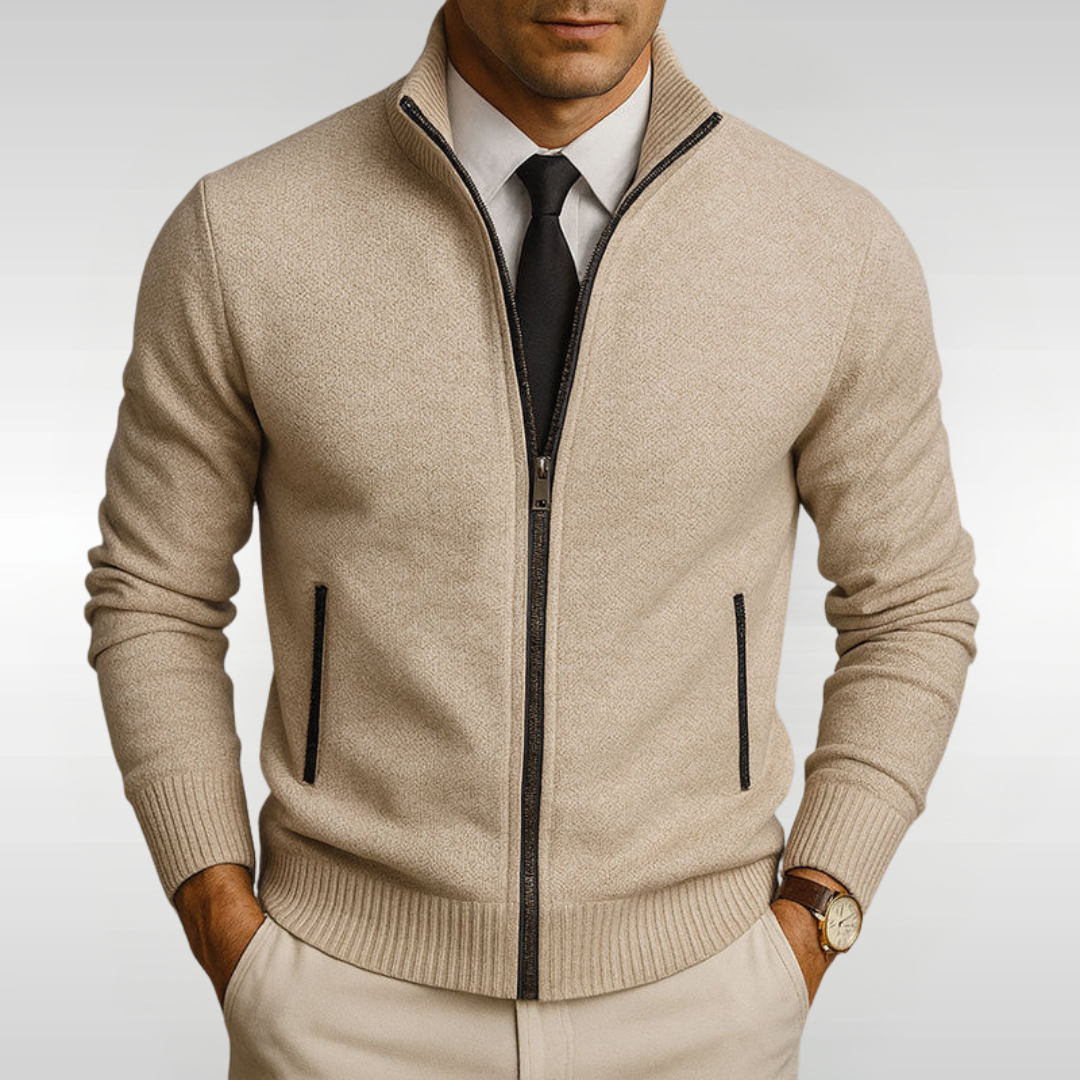 ZIP KNIT CARDIGAN | EFFORTLESS SMART, DAILY WEAR