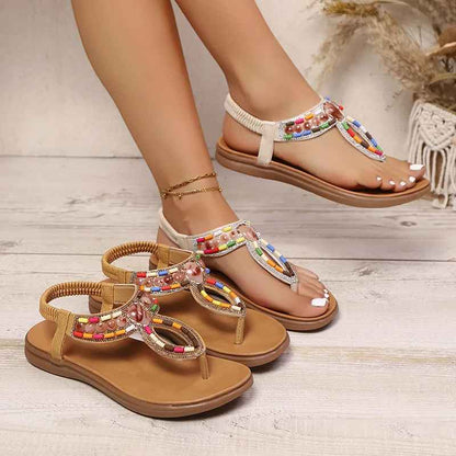 SANDALIAS BOHO CON CUENTAS