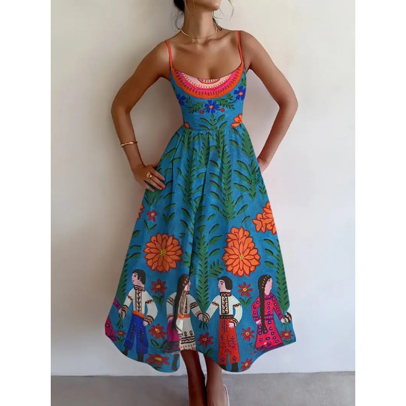 Velorina | Vestido midi Folk Garden