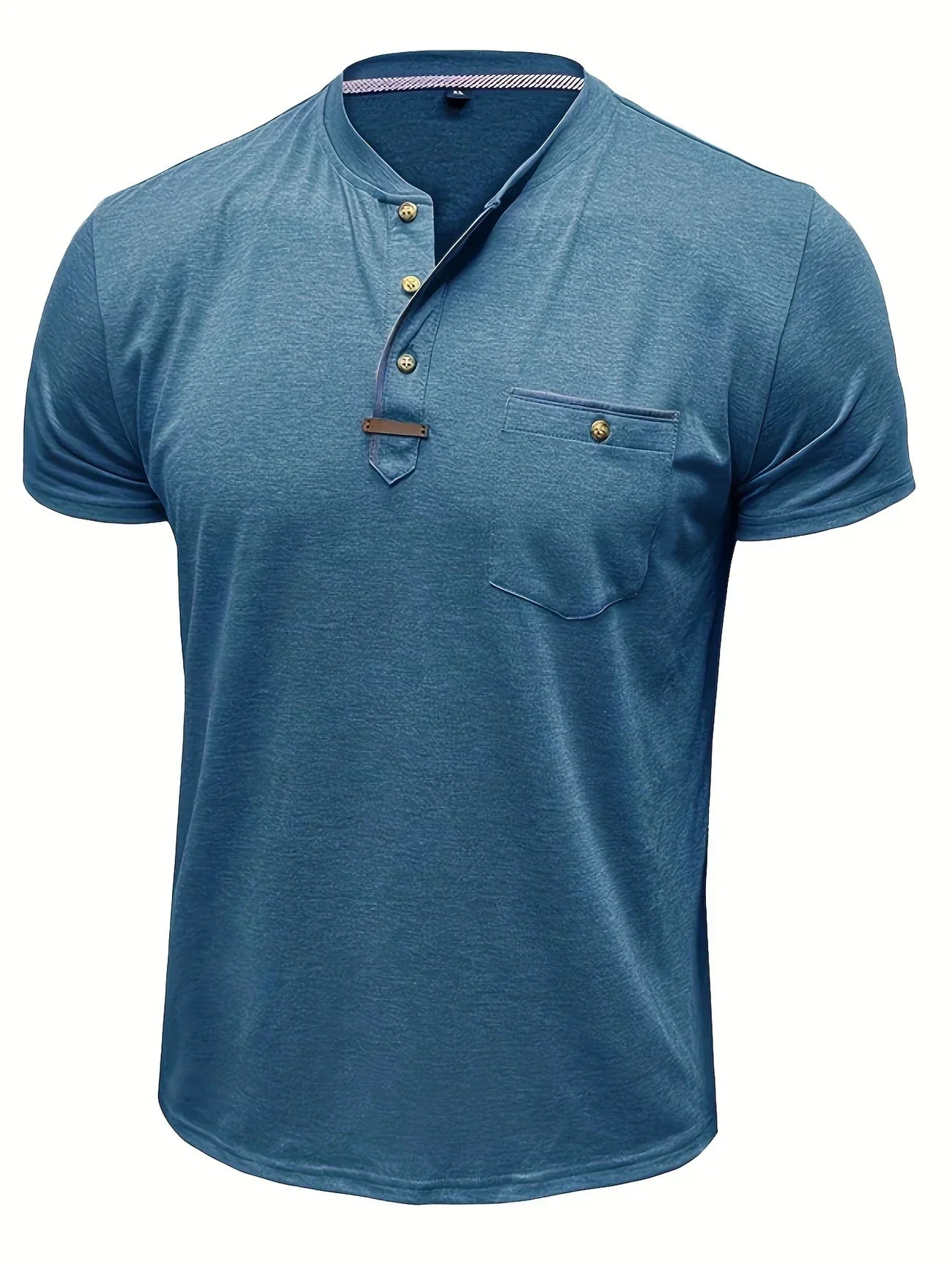 Classic Round Neck Pocket Shirt