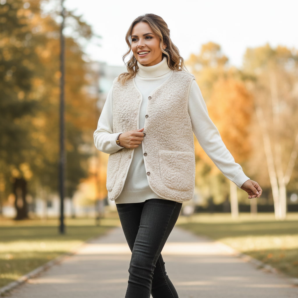 Women’s Spring Casual Warm Sherpa Vest