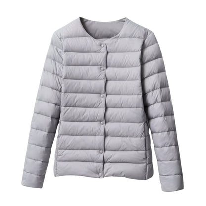 Chaqueta de plumas acolchada ligera de primavera para mujer