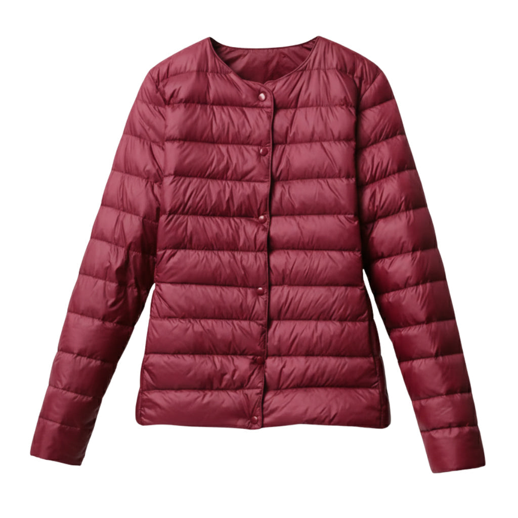 Chaqueta de plumas acolchada ligera de primavera para mujer