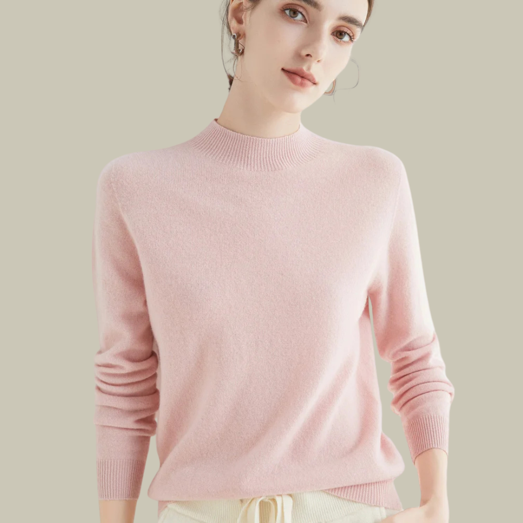 Women’s High Neck Slim Fit Merino Wool Sweaters