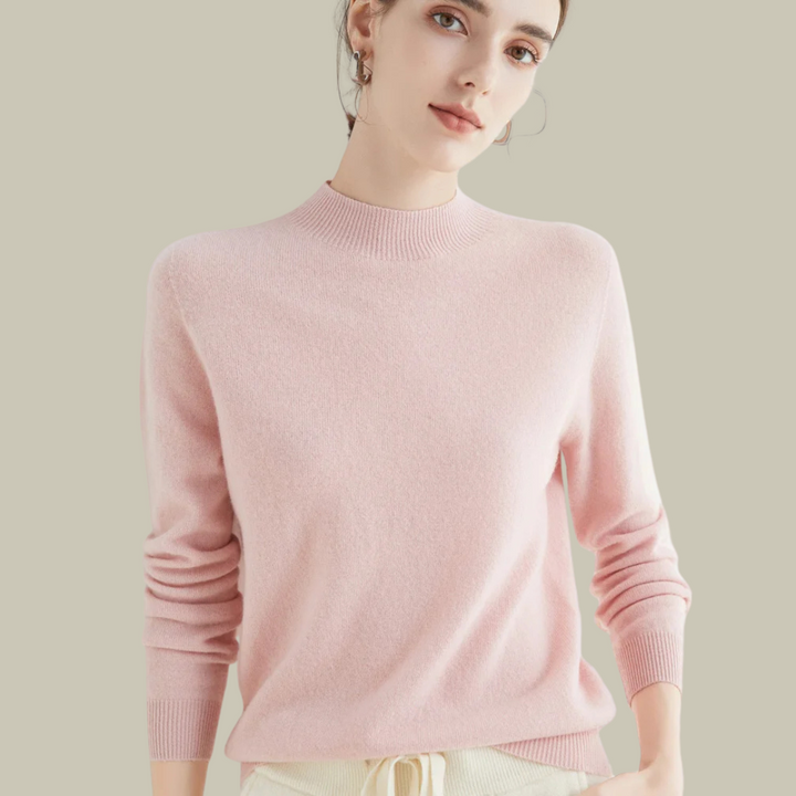 Women’s High Neck Slim Fit Merino Wool Sweaters