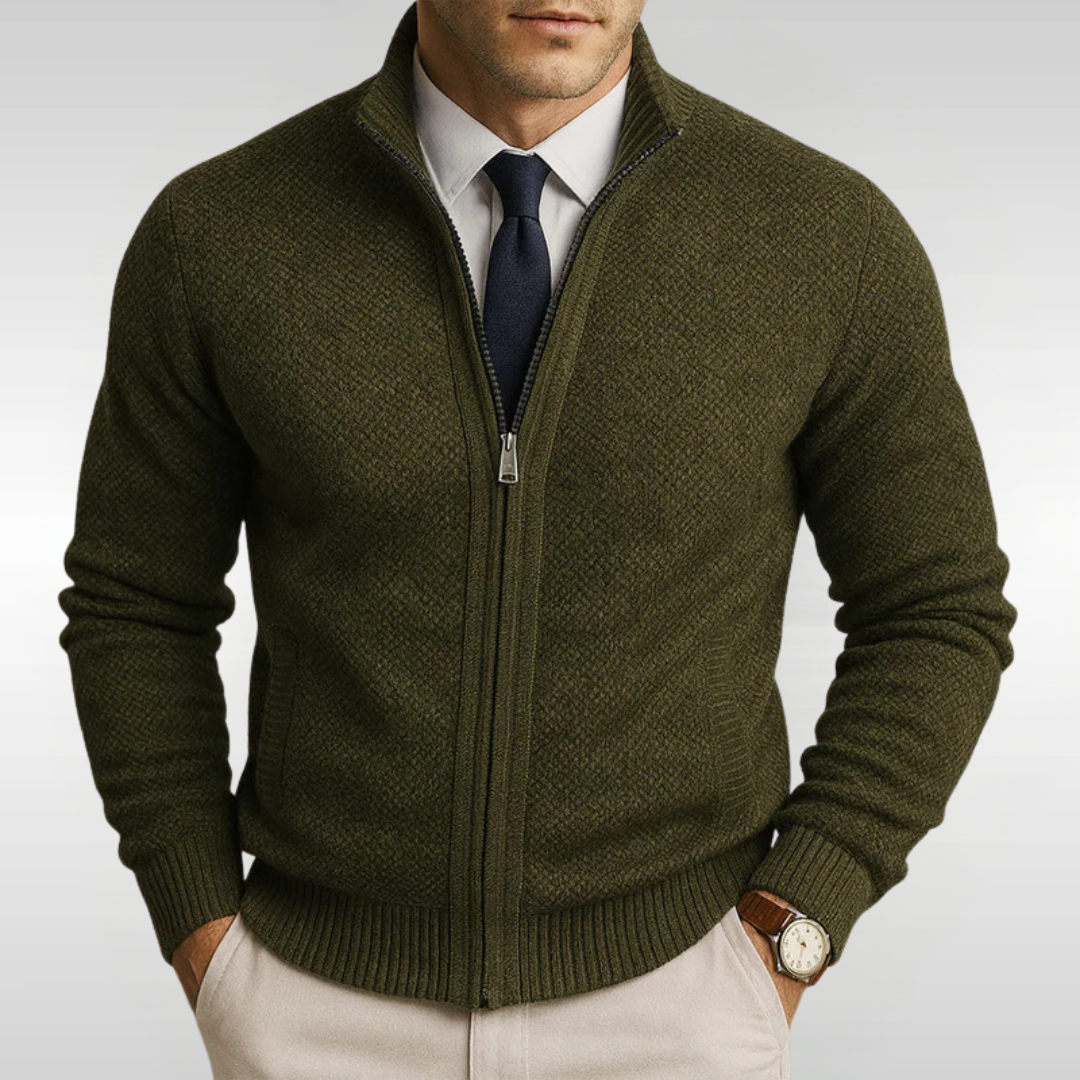 ZIP KNIT CARDIGAN | EFFORTLESS SMART, DAILY WEAR