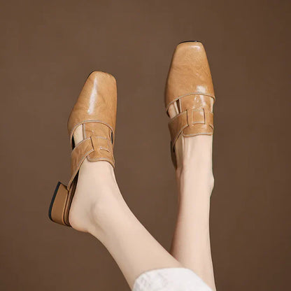 Genuine Leather Mules