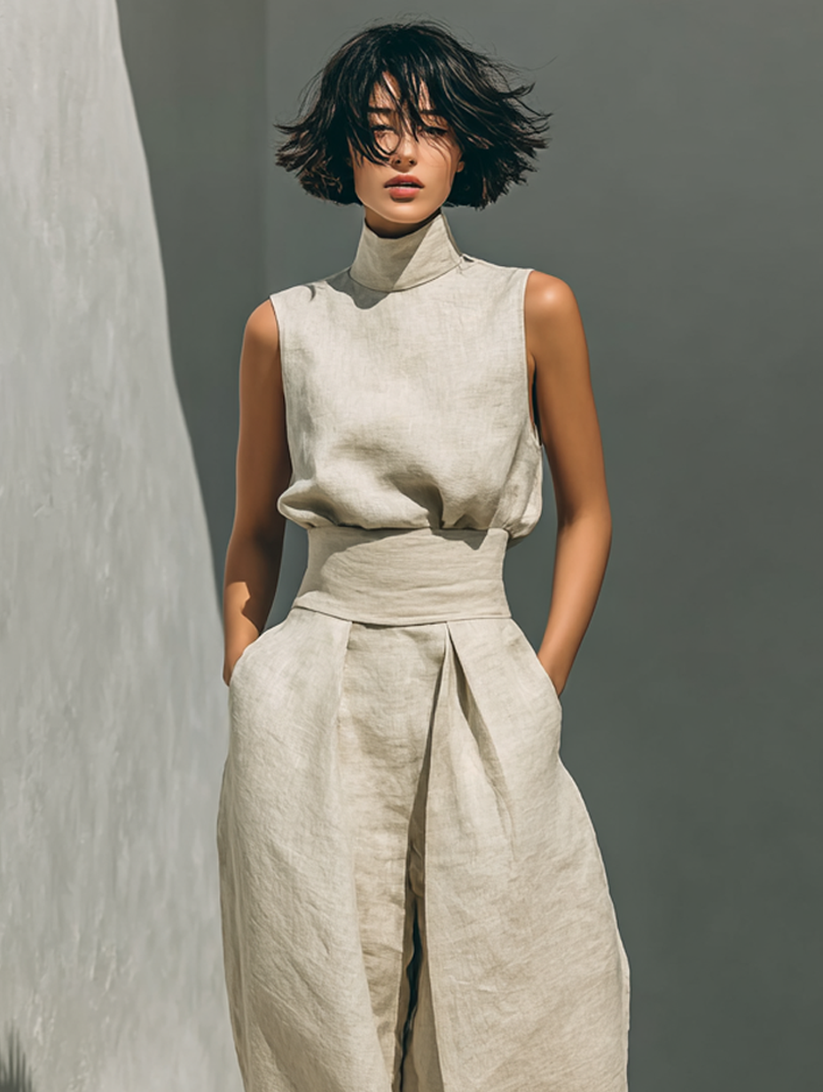 Maria | Complete set with tank top and wide leg pants