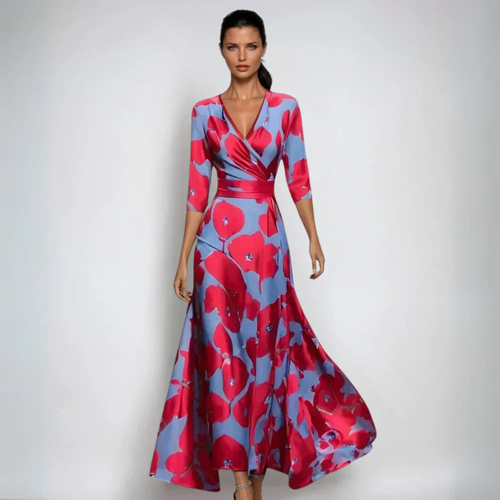 Elegant Floral A-Line Dress