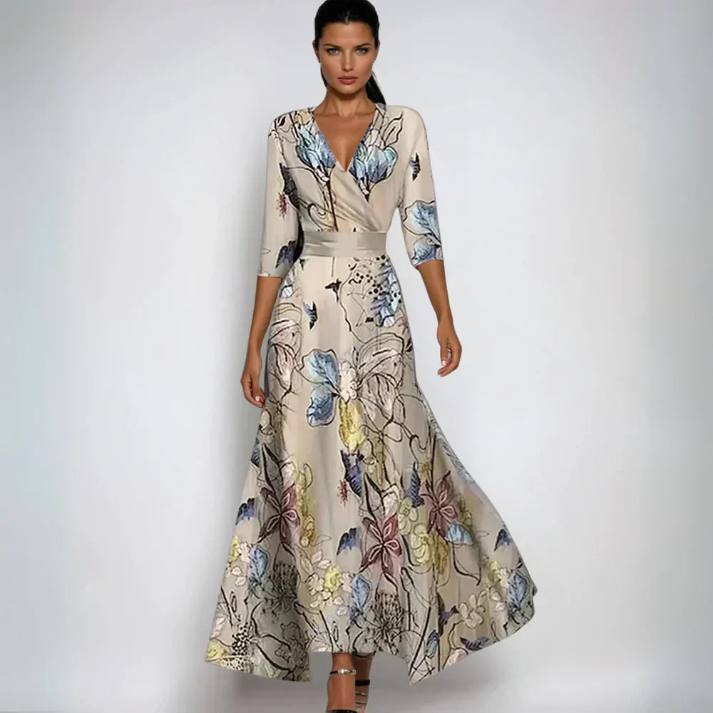 Elegant Floral A-Line Dress