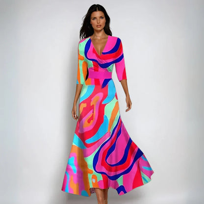 Elegant Floral A-Line Dress