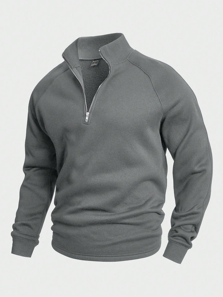 Sudadera casual con media cremallera