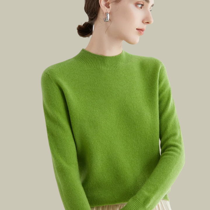 Women’s High Neck Slim Fit Merino Wool Sweaters