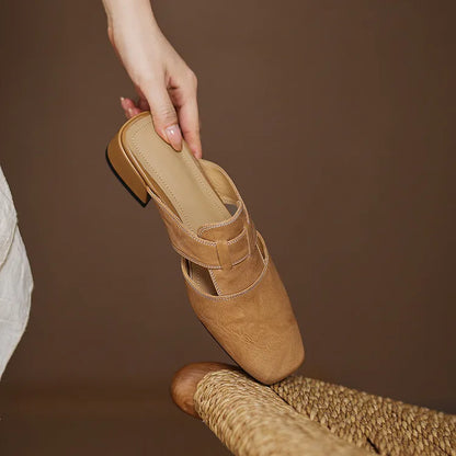 Genuine Leather Mules