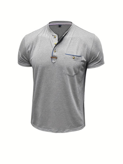 Classic Round Neck Pocket Shirt