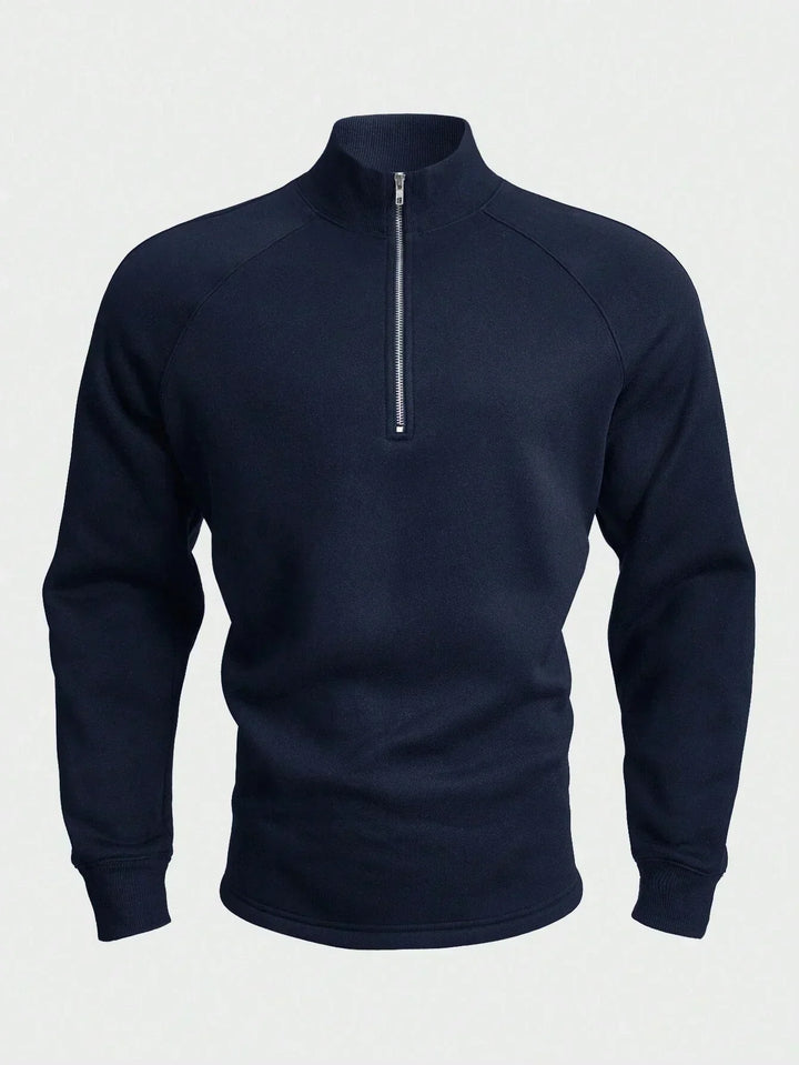 Sudadera casual con media cremallera