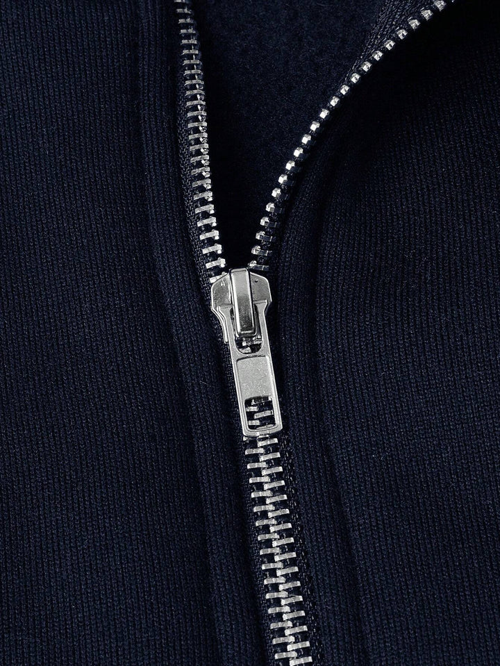 Sudadera casual con media cremallera