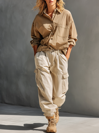 Khaki & Cream