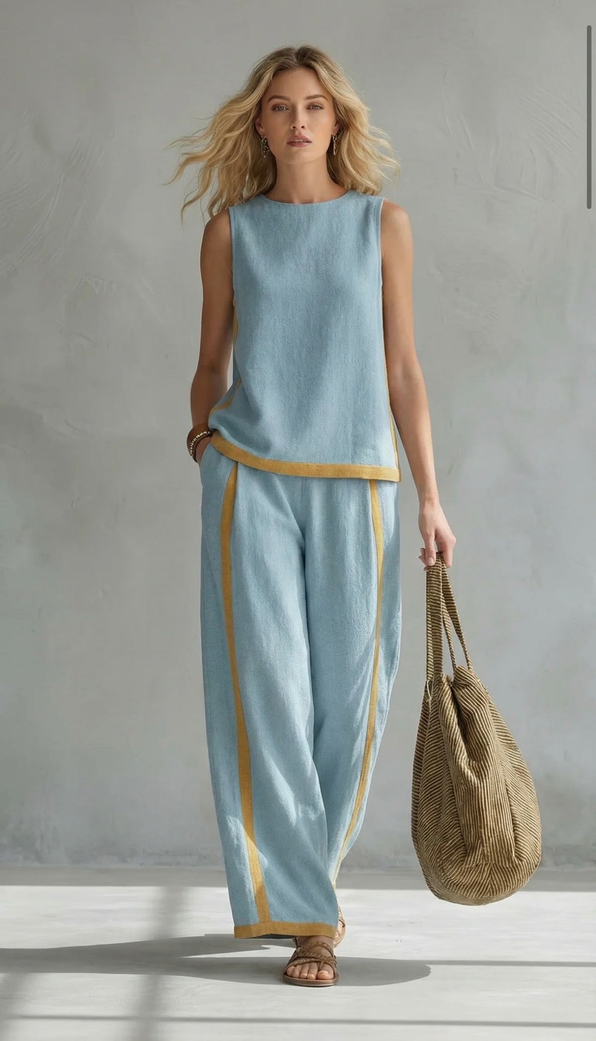 Valeria | Elegant Twin Set with Wide Trousers