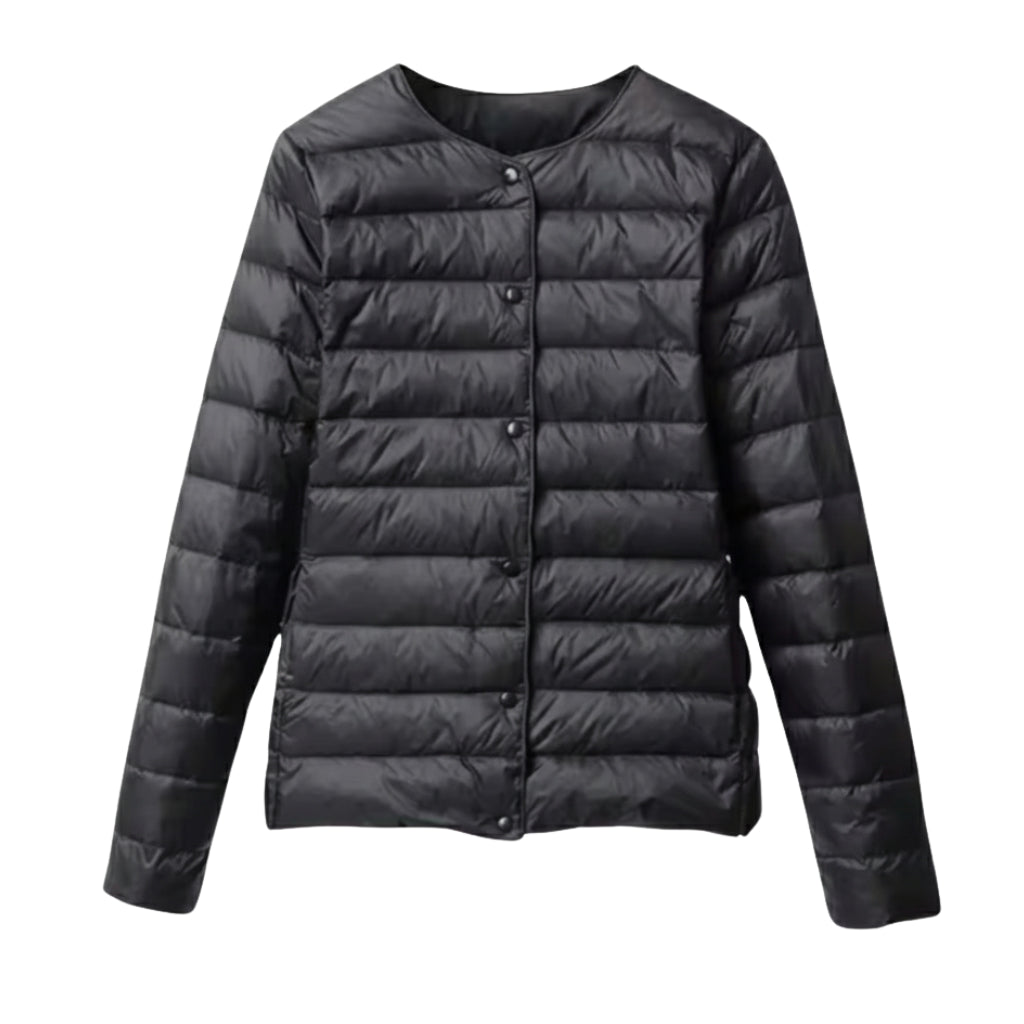 Chaqueta de plumas acolchada ligera de primavera para mujer