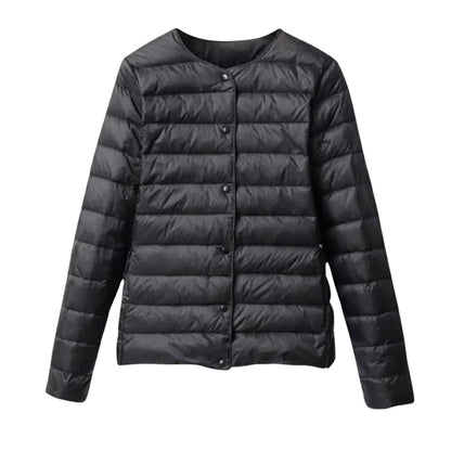 Chaqueta de plumas acolchada ligera de primavera para mujer