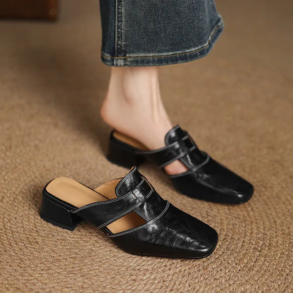 Genuine Leather Mules