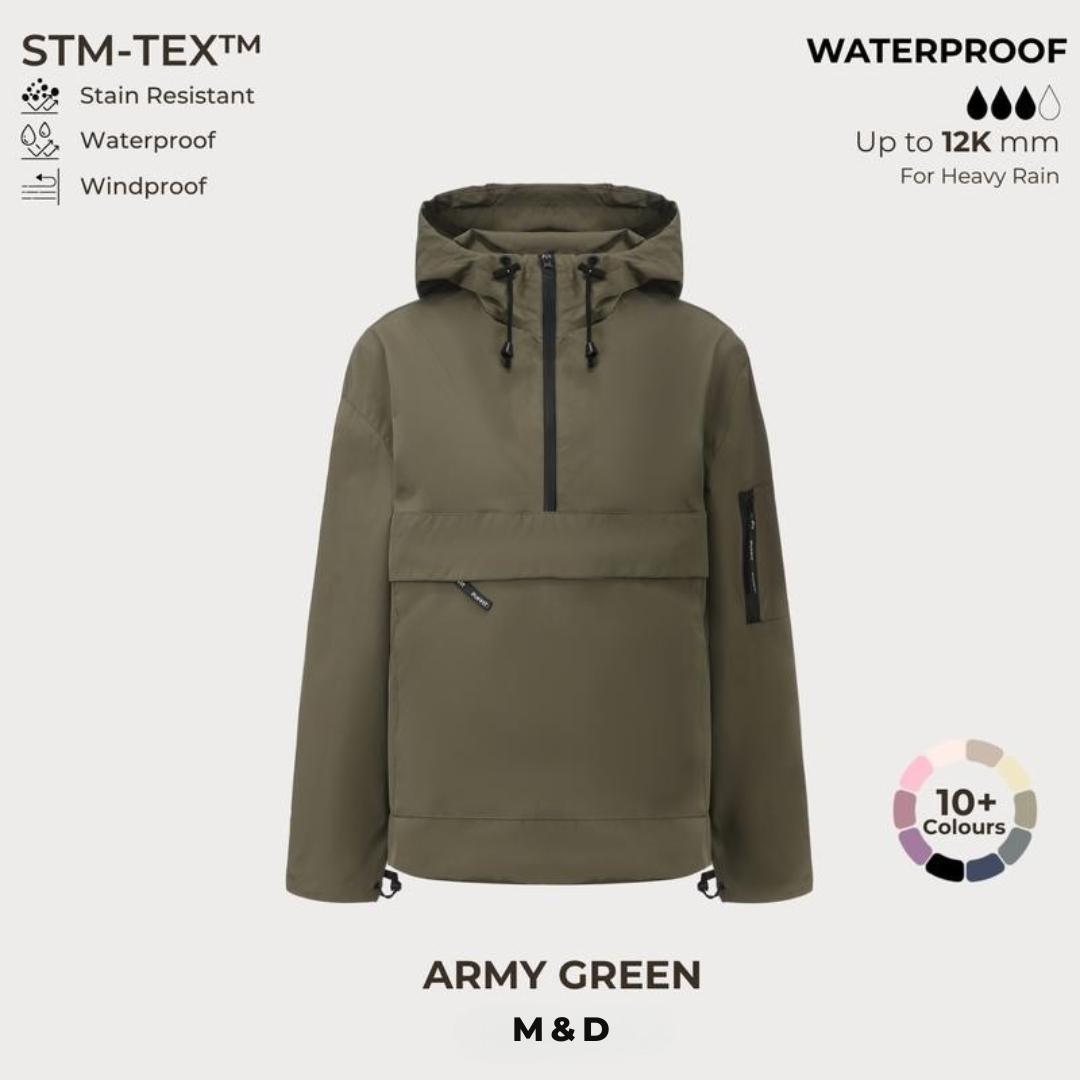 M&amp;D™ - Abrigo impermeable con capucha de gran tamaño