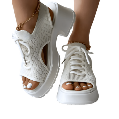 Alvona Breathable Knit Wedge Sandals