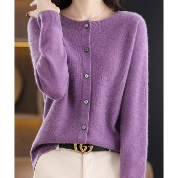 Women’s Long Sleeve Classic Button Merino And Wool Sweaters