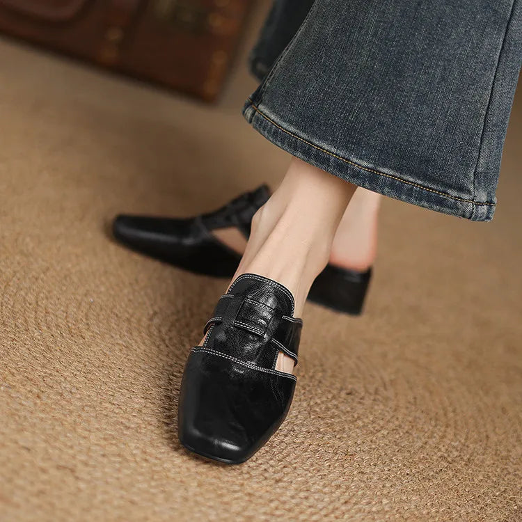 Genuine Leather Mules