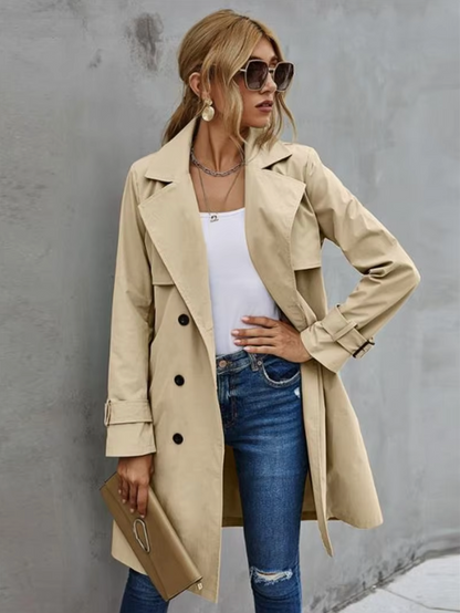 Women’s Double Breasted Belted Trench Coat
